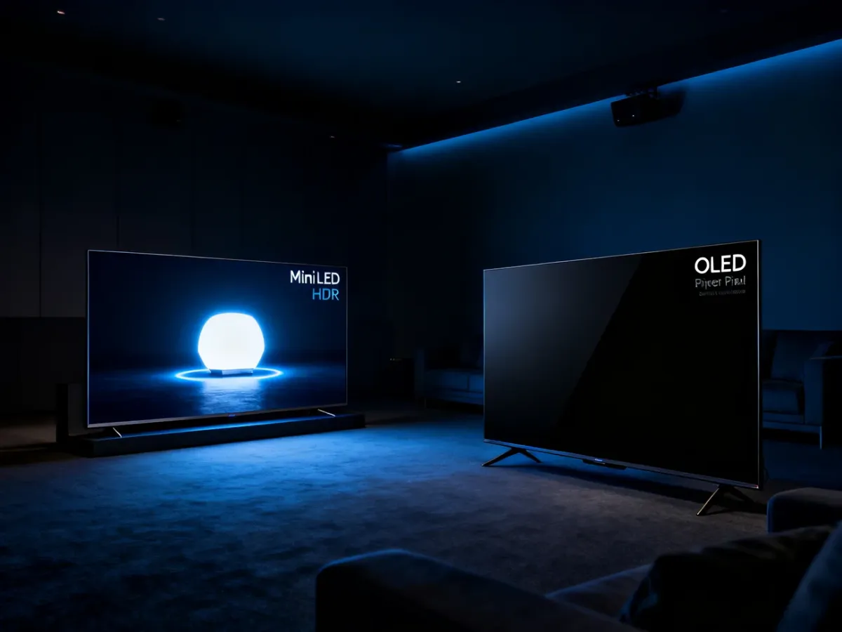 Porównanie kontroli podświetlenia Mini LED i precyzji czerni OLED