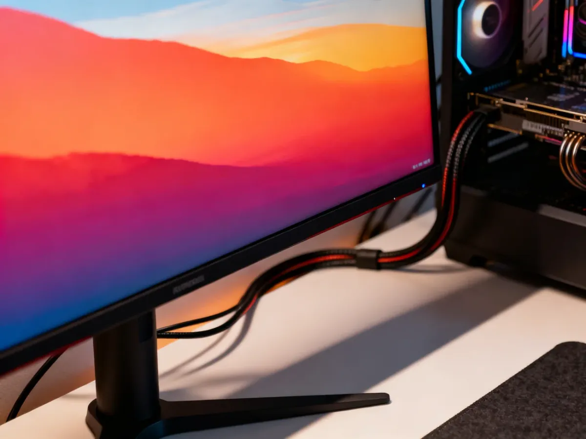 Monitor HDR prezentujący płynne gradienty, szeroką paletę barw i szczegóły w cieniach