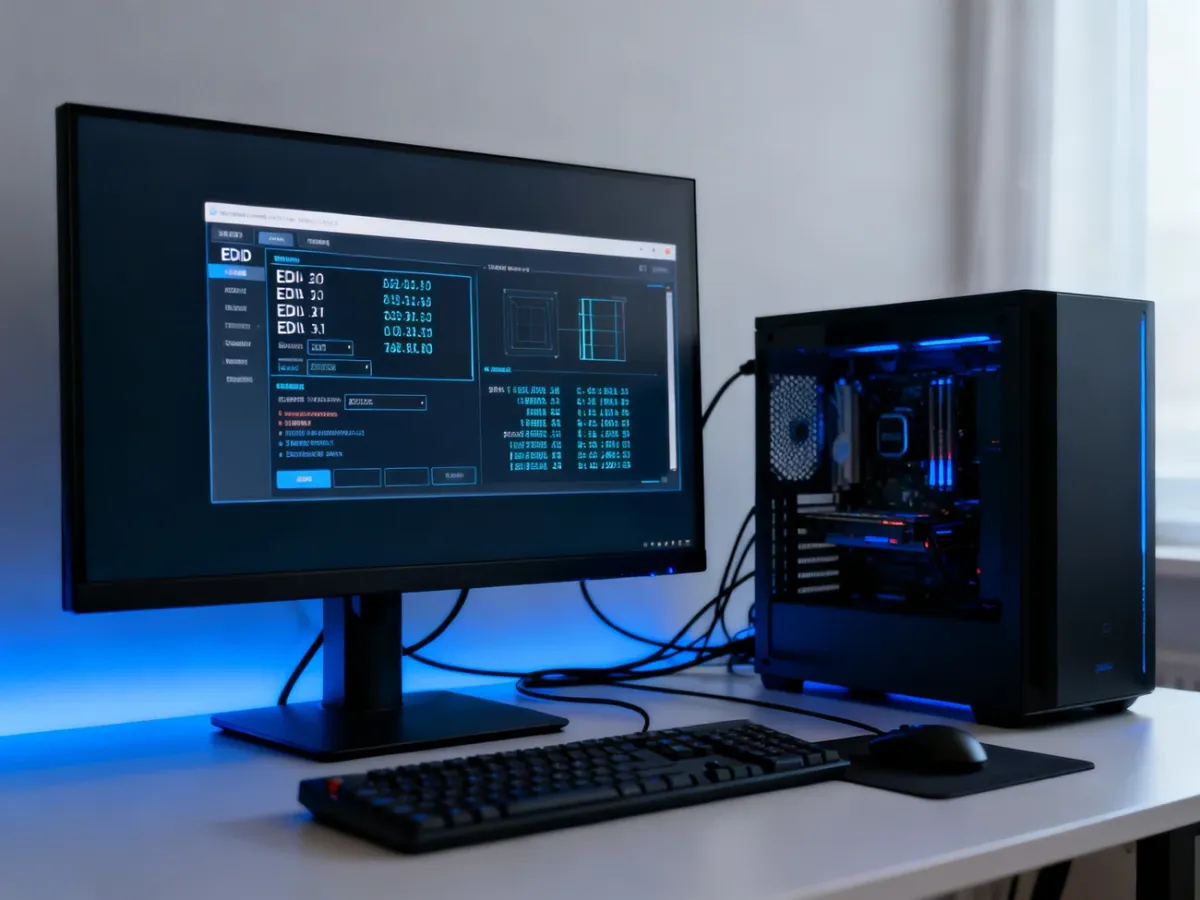 Monitor analizowany za pomocą programu diagnostycznego odczytującego dane EDID